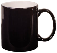 Thumbnail for 11 oz. Black Ceramic Round LazerMug