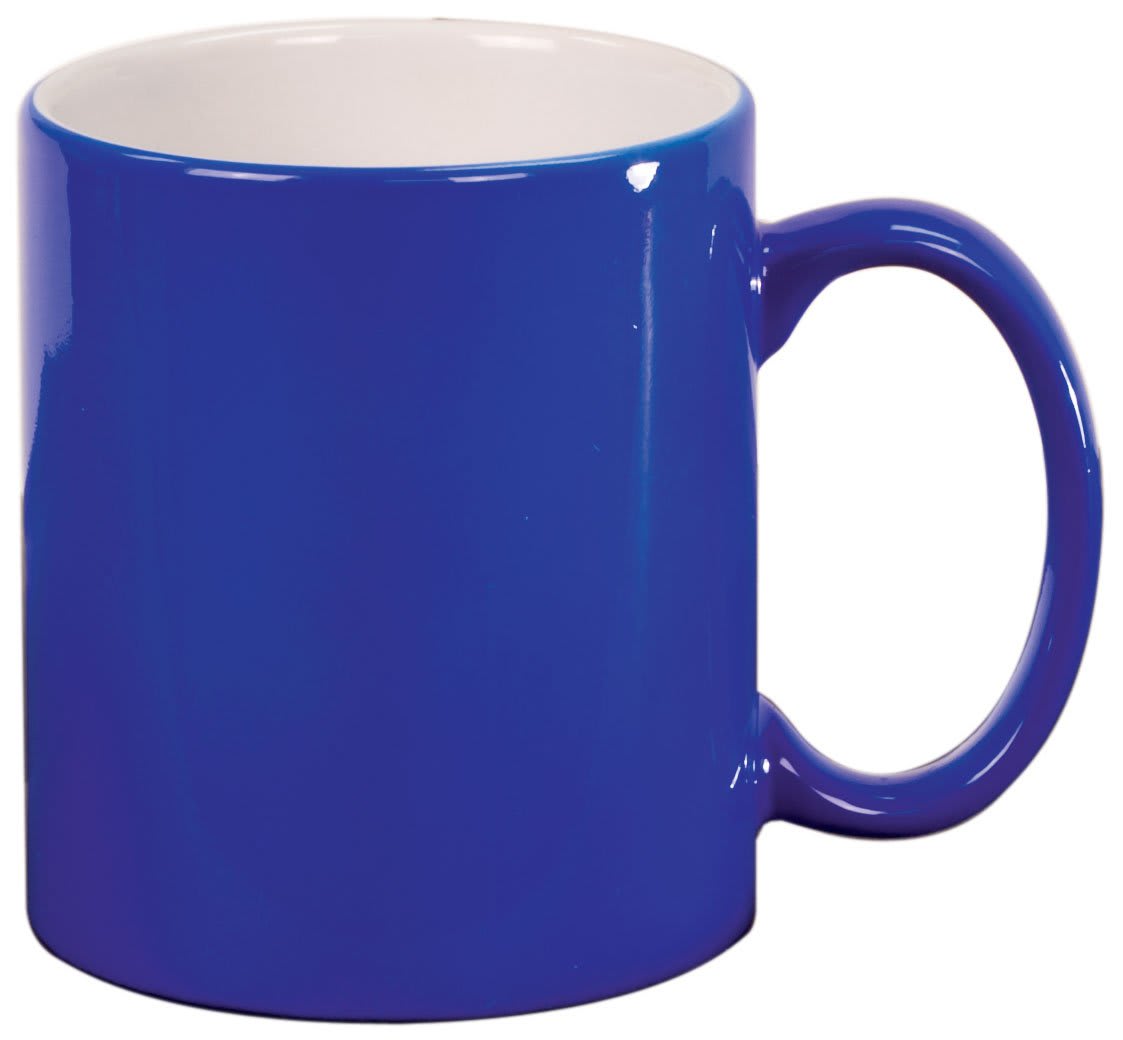 11 oz. Blue Ceramic Round LazerMug