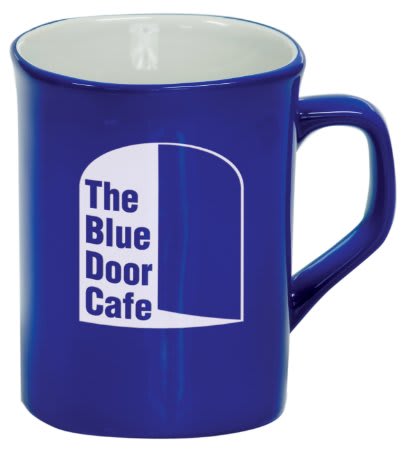 10 oz. Blue Ceramic Rounded Corner LazerMug