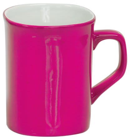 10 oz. Pink Ceramic Rounded Corner LazerMug