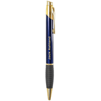 Thumbnail for Gloss Burgundy Brass Ballpoint Pen with Gripper