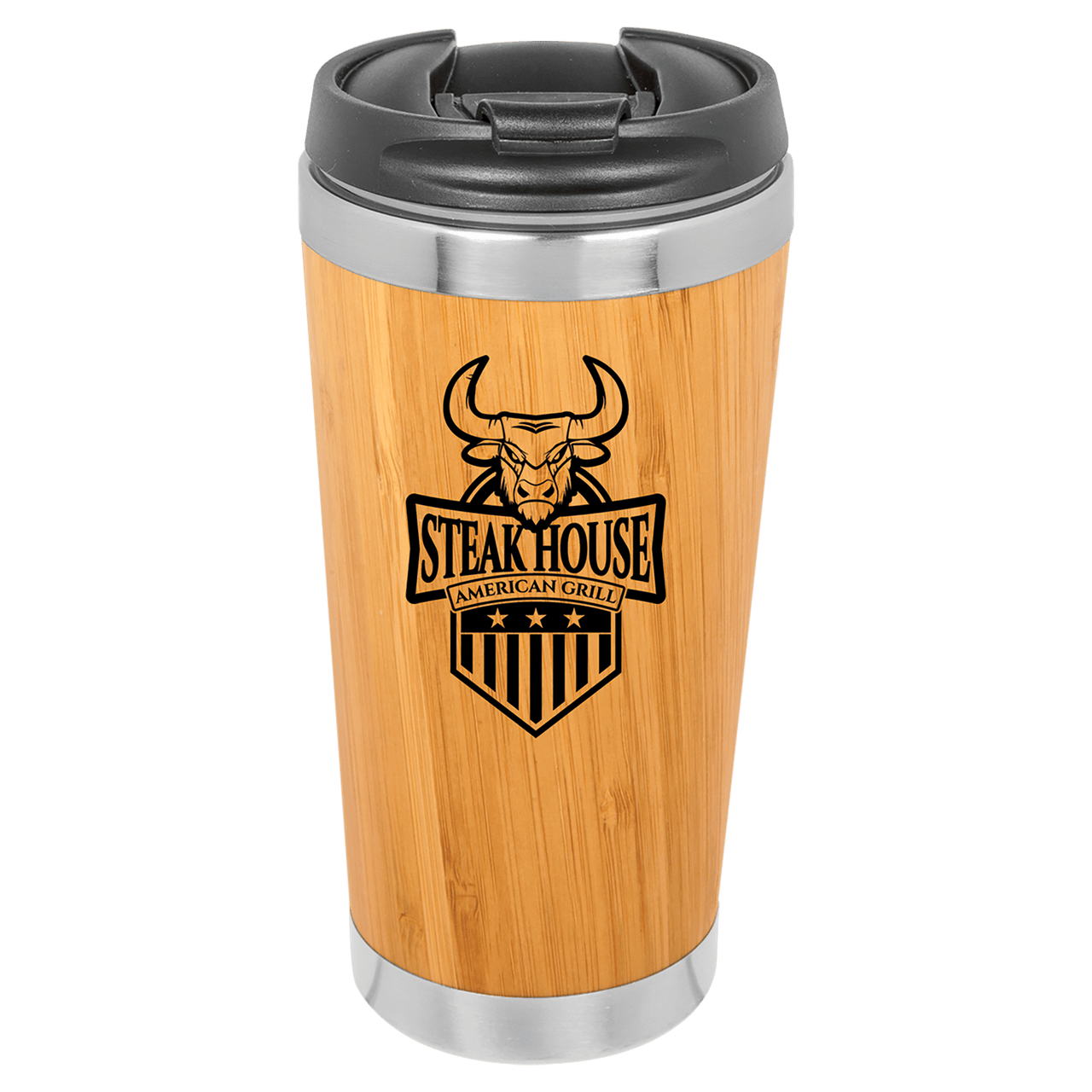 15 oz. Bamboo Stainless Steel Tumbler