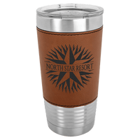 Thumbnail for Polar Camel 20 oz. Rawhide Laserable Leatherette Tumbler with Clear Lid