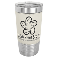 Thumbnail for Polar Camel 20 oz. Purple/Black Laserable Leatherette Tumbler with Clear Lid