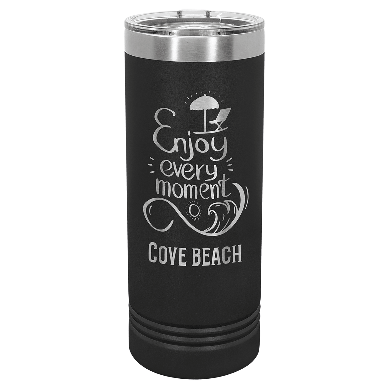 Polar Camel 22 oz. Black Skinny Tumbler with Slider Lid