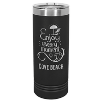 Thumbnail for Polar Camel 22 oz. Black Skinny Tumbler with Slider Lid