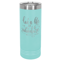 Thumbnail for Polar Camel 22 oz. Teal Blue Skinny Tumbler with Slider Lid