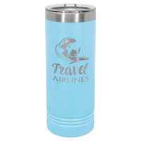 Thumbnail for Polar Camel 22 oz. Light Blue Skinny Tumbler with Slider Lid