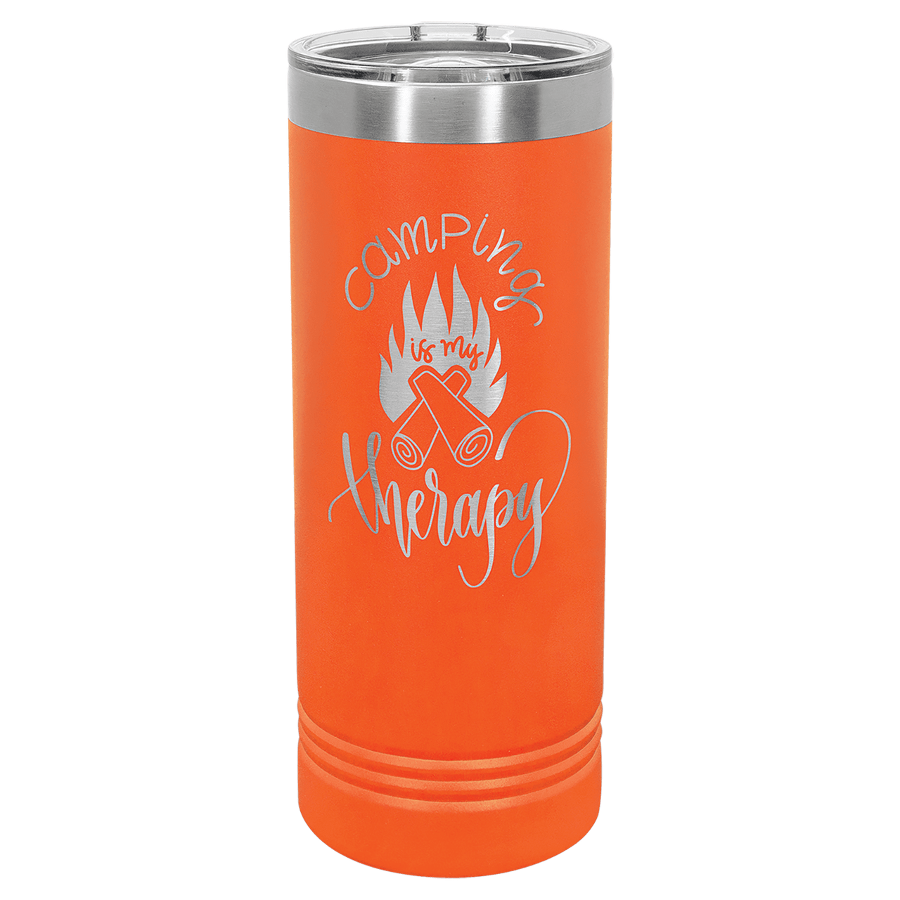 Polar Camel 22 oz. Orange Skinny Tumbler with Slider Lid