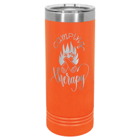 Thumbnail for Polar Camel 22 oz. Orange Skinny Tumbler with Slider Lid