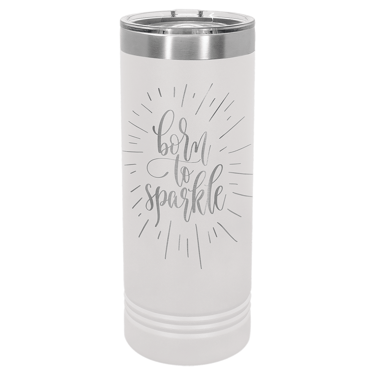 Polar Camel 22 oz. White Skinny Tumbler with Slider Lid