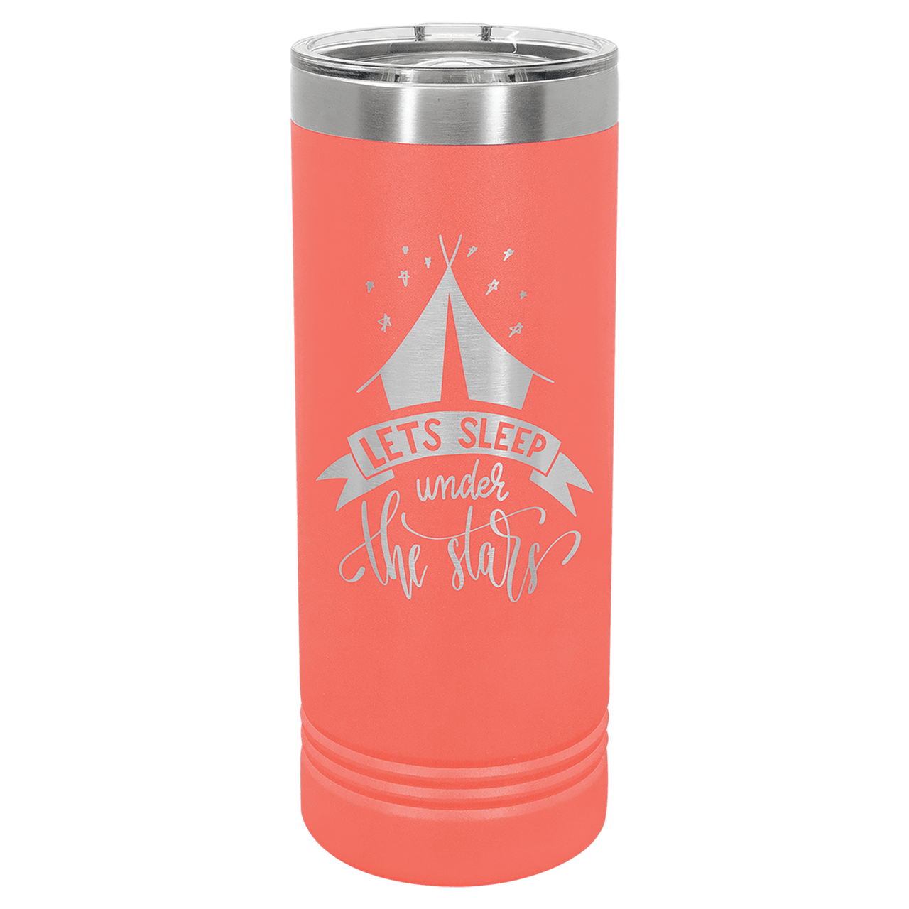 Polar Camel 22 oz. Coral Skinny Tumbler with Slider Lid