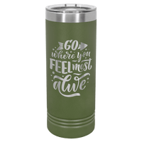 Thumbnail for Polar Camel 22 oz. Olive Green Skinny Tumbler with Slider Lid