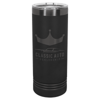 Thumbnail for Polar Camel 22 oz. Black/Ghost Black ION-Plated Skinny Tumbler with Slider Lid