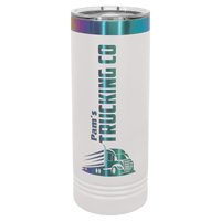 Thumbnail for Polar Camel 22 oz. White/Prism ION-Plated Skinny Tumbler with Slider Lid