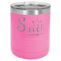 Thumbnail for Polar Camel 10 oz. Pink Vacuum Insulated Ringneck Tumbler with Clear Lid