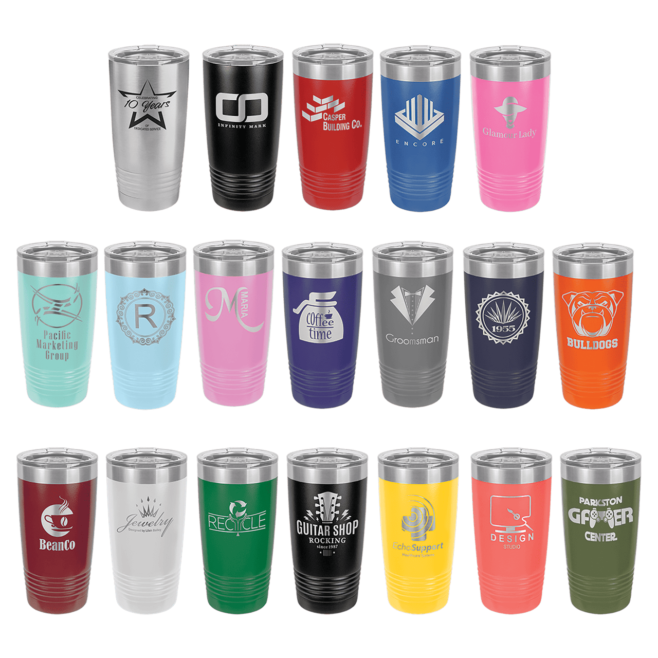 Polar Camel 20 oz. Ringneck Vacuum Insulated Tumbler w/Lid Sample Set