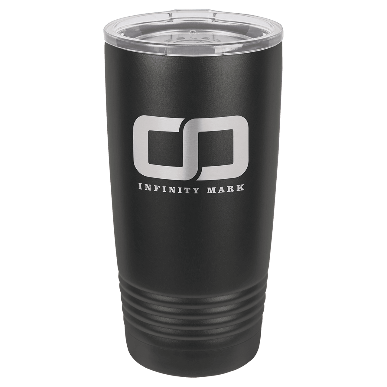 Polar Camel 20 oz. Black Vacuum Insulated Ringneck Tumbler with Clear Lid