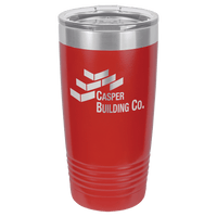 Thumbnail for Polar Camel 20 oz. Red Vacuum Insulated Ringneck Tumbler with Clear Lid