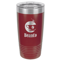 Thumbnail for Polar Camel 20 oz. Maroon Vacuum Insulated Ringneck Tumbler with Clear Lid