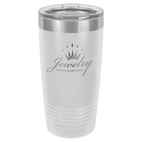 Thumbnail for Polar Camel 20 oz. White Vacuum Insulated Ringneck Tumbler with Clear Lid