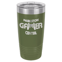 Thumbnail for Polar Camel 20 oz. Olive Green Vacuum Insulated Ringneck Tumbler with Clear Lid