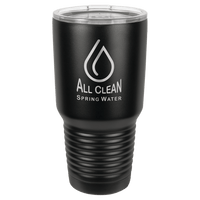 Thumbnail for Polar Camel 30 oz. Black Vacuum Insulated Ringneck Tumbler with Clear Lid