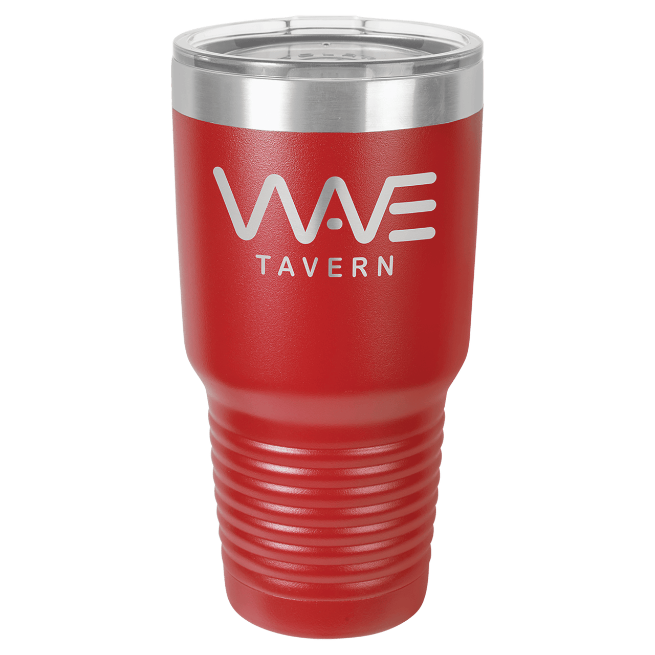 Polar Camel 30 oz. Red Vacuum Insulated Ringneck Tumbler with Clear Lid