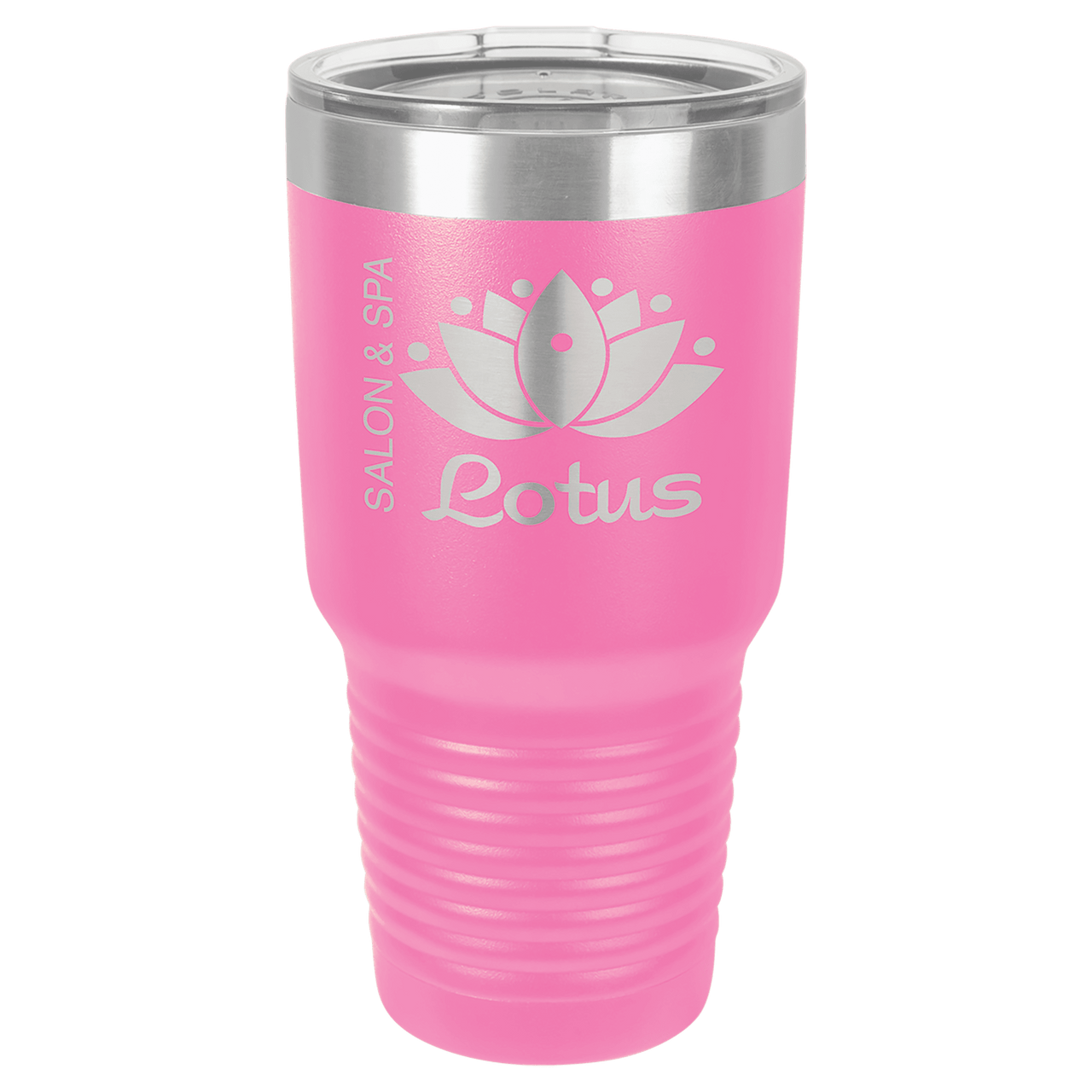 Polar Camel 30 oz. Pink Vacuum Insulated Ringneck Tumbler with Clear Lid