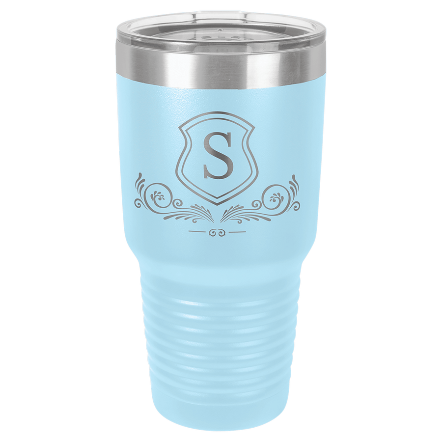 Polar Camel 30 oz. Dark Gray Vacuum Insulated Ringneck Tumbler with Clear Lid