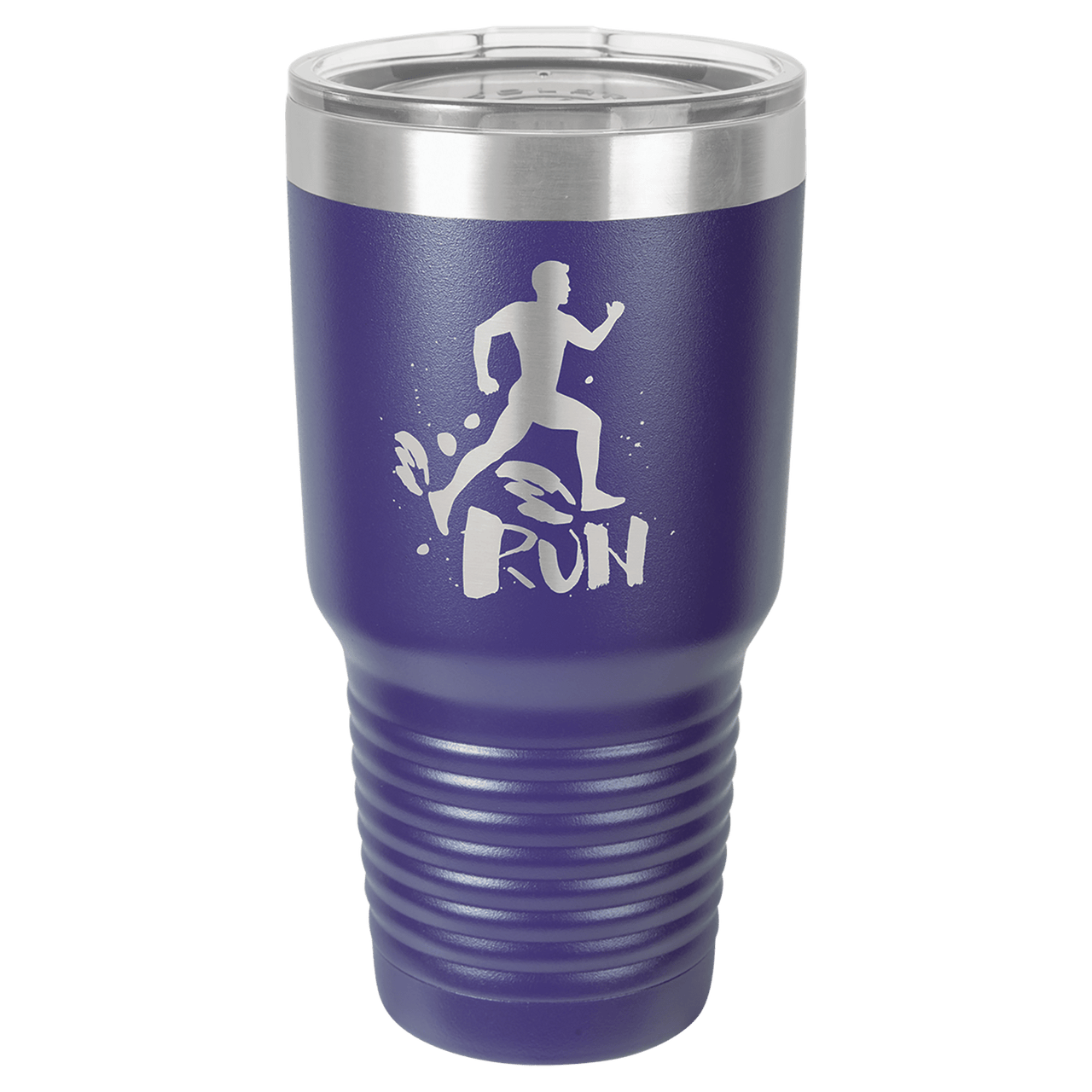 Polar Camel 30 oz. Purple Vacuum Insulated Ringneck Tumbler with Clear Lid