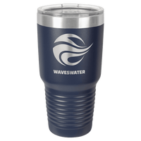 Thumbnail for Polar Camel 30 oz. Navy Blue Vacuum Insulated Ringneck Tumbler with Clear Lid