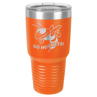 Thumbnail for Polar Camel 30 oz. Orange Vacuum Insulated Ringneck Tumbler with Clear Lid