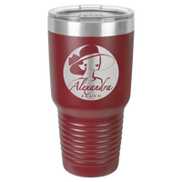 Thumbnail for Polar Camel 30 oz. Maroon Vacuum Insulated Ringneck Tumbler with Clear Lid