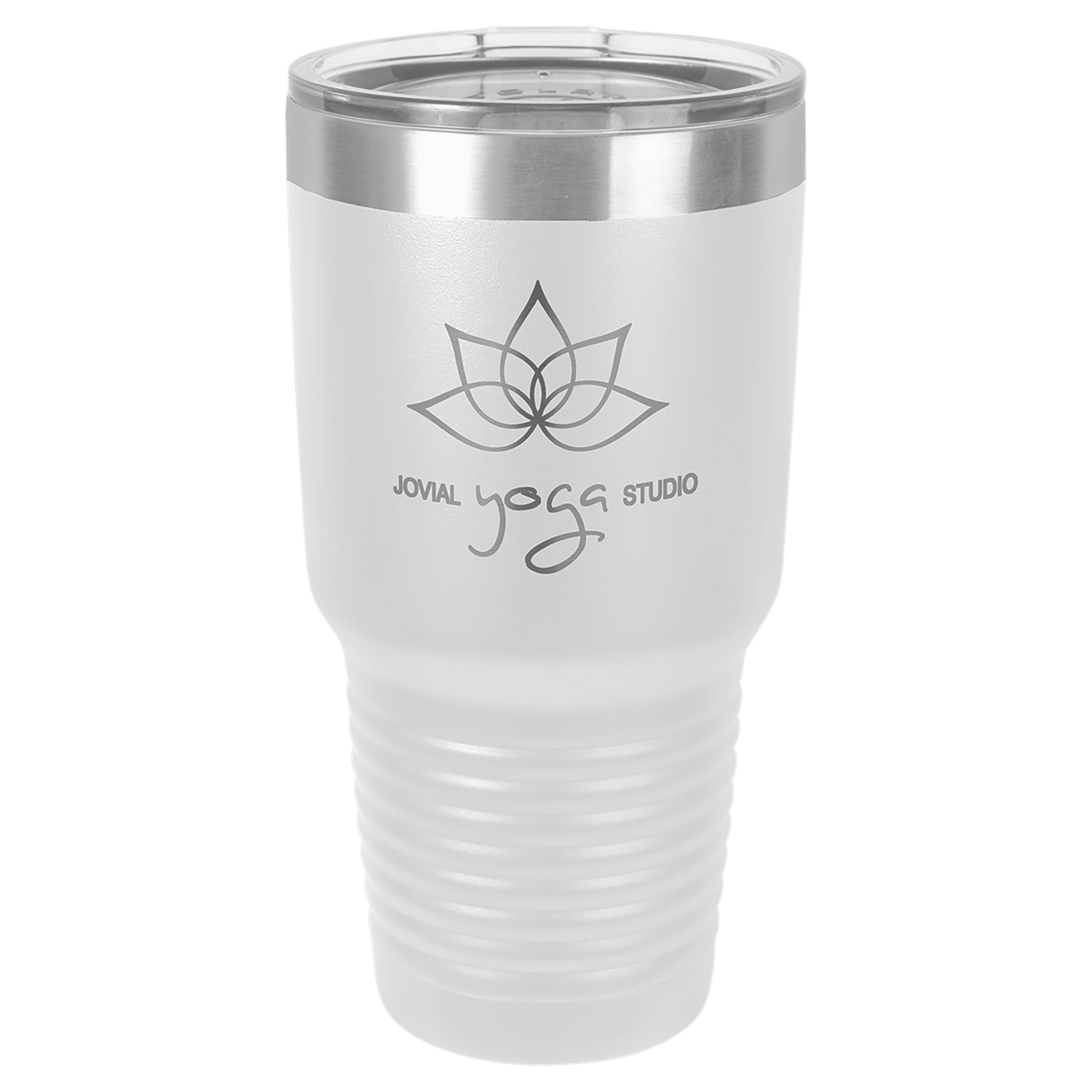 Polar Camel 30 oz. White Vacuum Insulated Ringneck Tumbler with Clear Lid