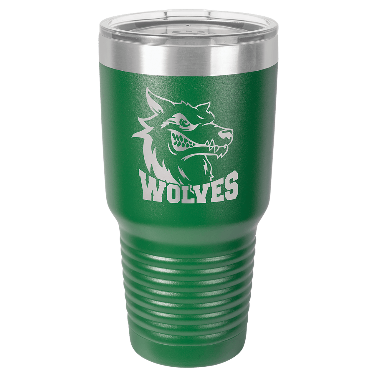 Polar Camel 30 oz. Green Vacuum Insulated Ringneck Tumbler with Clear Lid