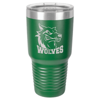 Thumbnail for Polar Camel 30 oz. Green Vacuum Insulated Ringneck Tumbler with Clear Lid