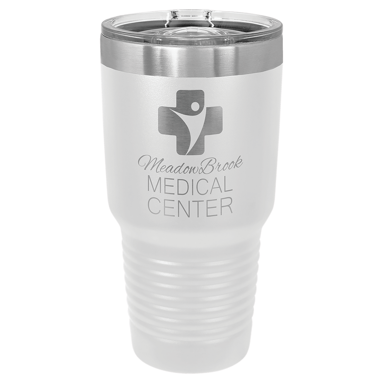 Polar Camel 30 oz. White Insulated Ringneck Tumbler with Slider Lid