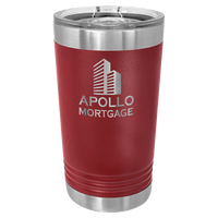 Thumbnail for Polar Camel Maroon 16 oz. Pint with Slider Lid