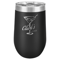 Thumbnail for Polar Camel 16 oz. Black Vacuum Insulated Stemless Tumbler with Lid