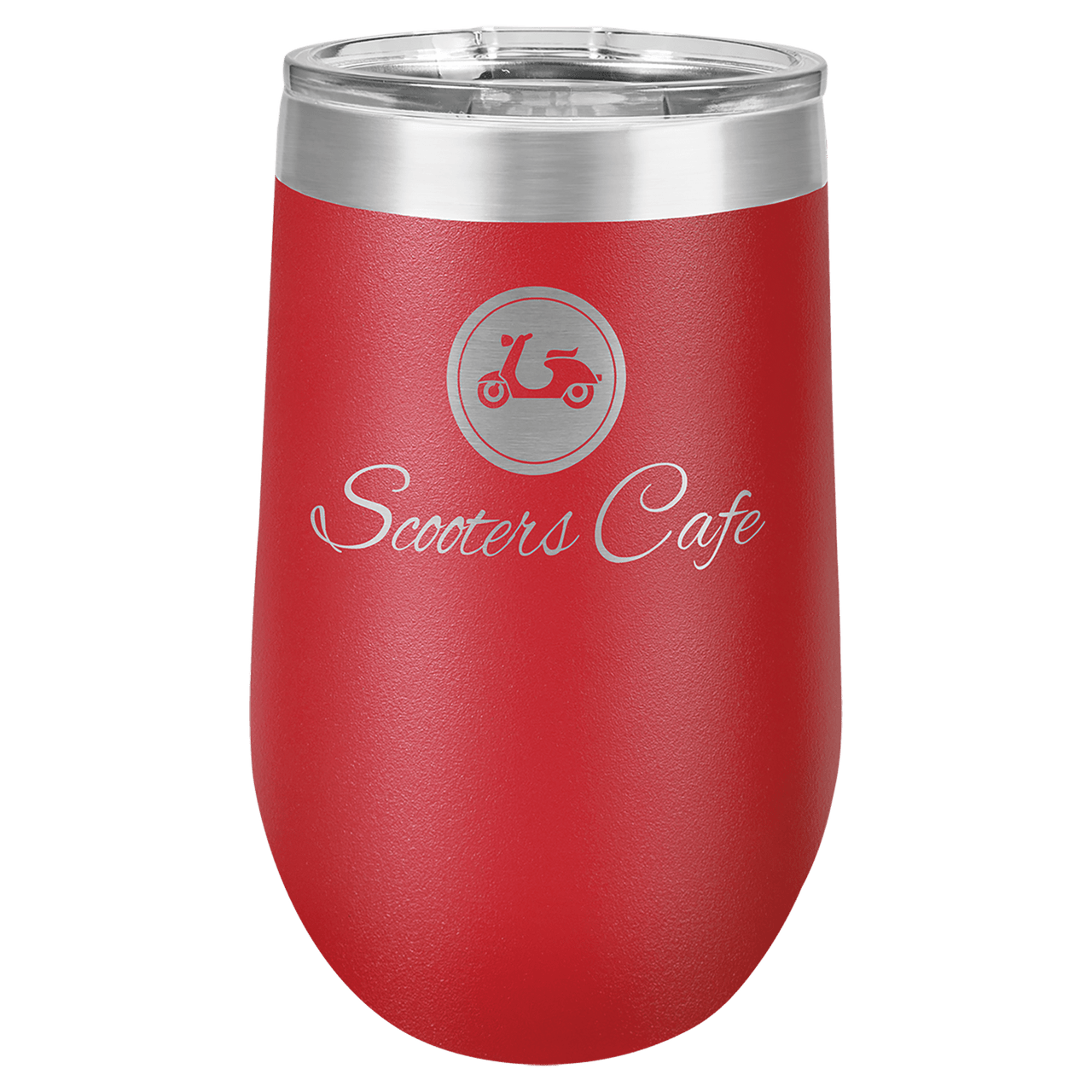 Polar Camel 16 oz. Red Vacuum Insulated Stemless Tumbler with Lid