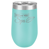 Thumbnail for Polar Camel 16 oz. Teal Vacuum Insulated Stemless Tumbler with Lid