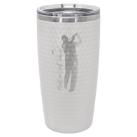 Thumbnail for Polar Camel 20 oz. White Golf Tumbler with Dimples and Slider Lid