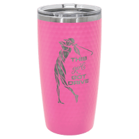 Thumbnail for Polar Camel 20 oz. Pink Golf Tumbler with Dimples and Slider Lid