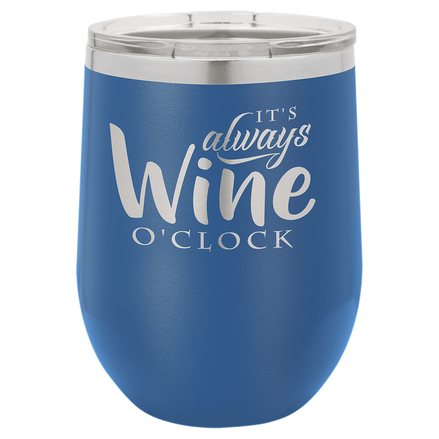 Polar Camel 12 oz. Royal Blue Vacuum Insulated Stemless Wine Tumbler with Lid