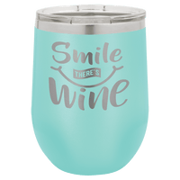 Thumbnail for Polar Camel 12 oz. Teal Vacuum Insulated Stemless Wine Tumbler with Lid