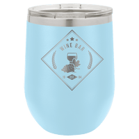 Thumbnail for Polar Camel 12 oz. Light Blue Vacuum Insulated Stemless Wine Tumbler with Lid