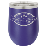 Thumbnail for Polar Camel 12 oz. Purple Vacuum Insulated Stemless Wine Tumbler with Lid