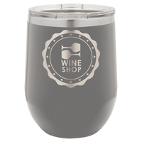 Thumbnail for Polar Camel 12 oz. Dark Gray Vacuum Insulated Stemless Wine Tumbler with Lid