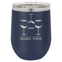 Thumbnail for Polar Camel 12 oz. Navy Blue Vacuum Insulated Stemless Wine Tumbler with Lid